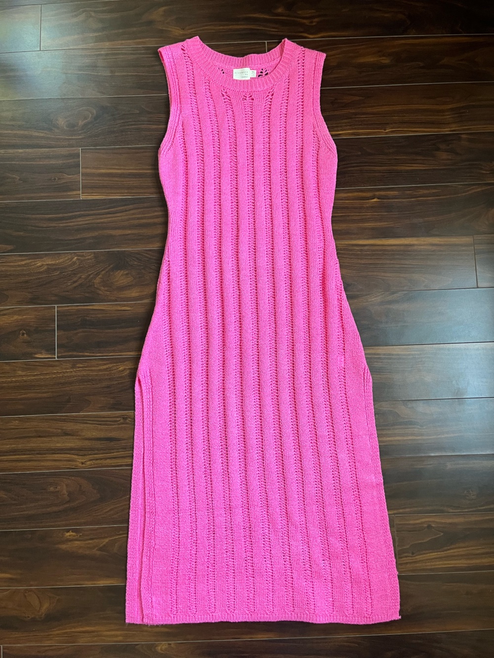 Dreamers By Debut Sleeveless Pink Maxi Knit Dress, M/L, EUC